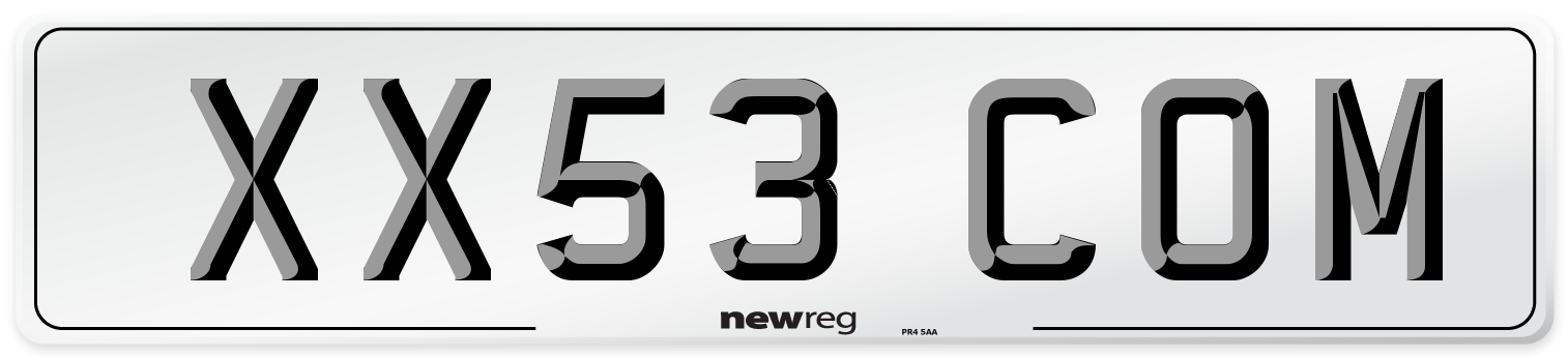 XX53 COM Number Plate from New Reg
